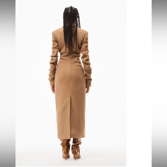 ALEXANDER WANG FITTED LONG WOOL COAT - Picture 4 of 9